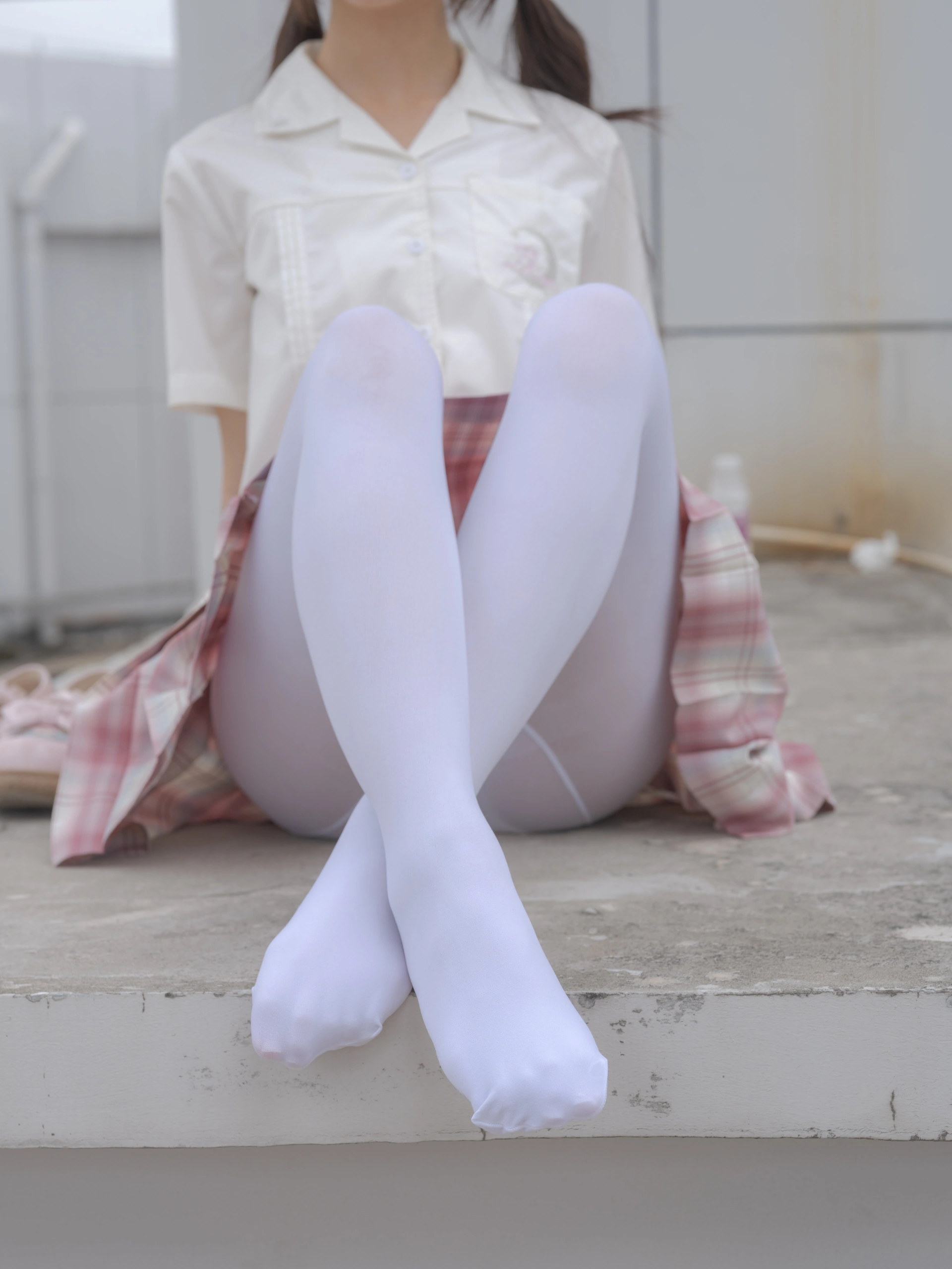 森萝财团写真 – 小圆 试拍 JKJK格子裙插图9